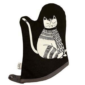 Cat 😺 oven mitt Black and white cat Jubilee Oven Mitt Purr party